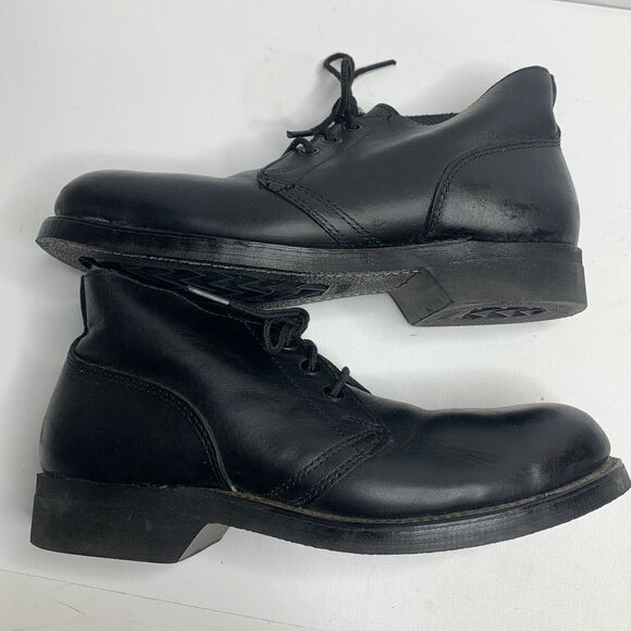 VTG ANSI Biltrite Z41-1983/75 Black Leather Steel Toe Ankle Boots Men\'s 4.5 R main image 7